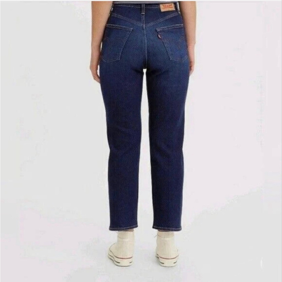 LEVI'S Ultra High-Rise Ribcage Straight Leg Distressed Ankle Jeans Women 29 - Picture 2 of 6